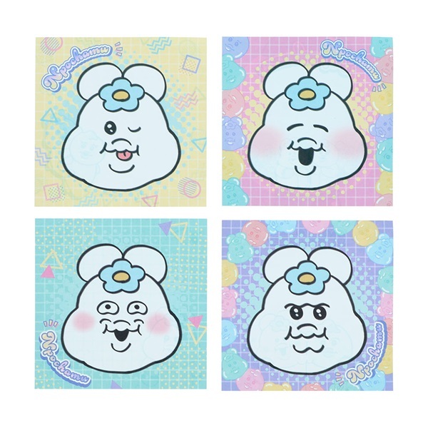 窓付スクエアメモ　んぽちゃむ　イエロー