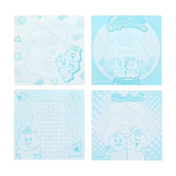 窓付スクエアメモ　んぽちゃむ　イエロー