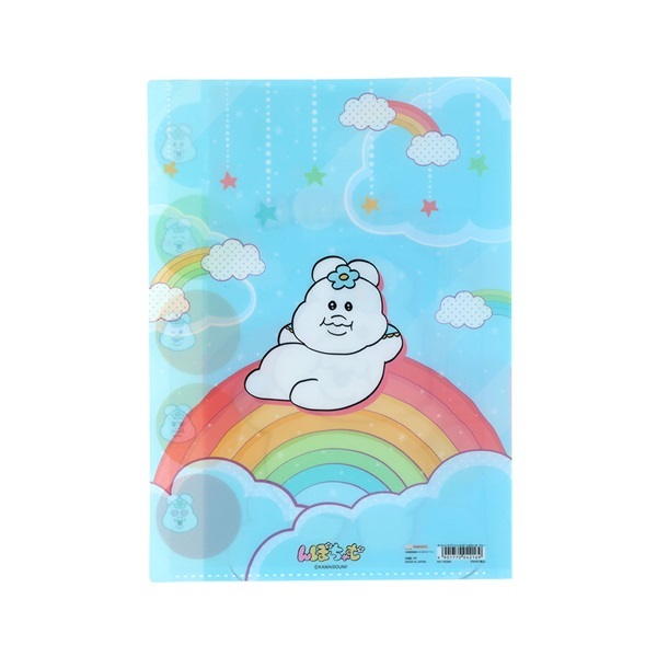 ダイカットクリアファイル５Ｐ　んぽちゃむ　ブルー