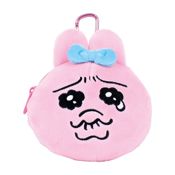 おぱんちゅうさぎカラビナ付きぬいぐるみファスナーマスコット　なみだ